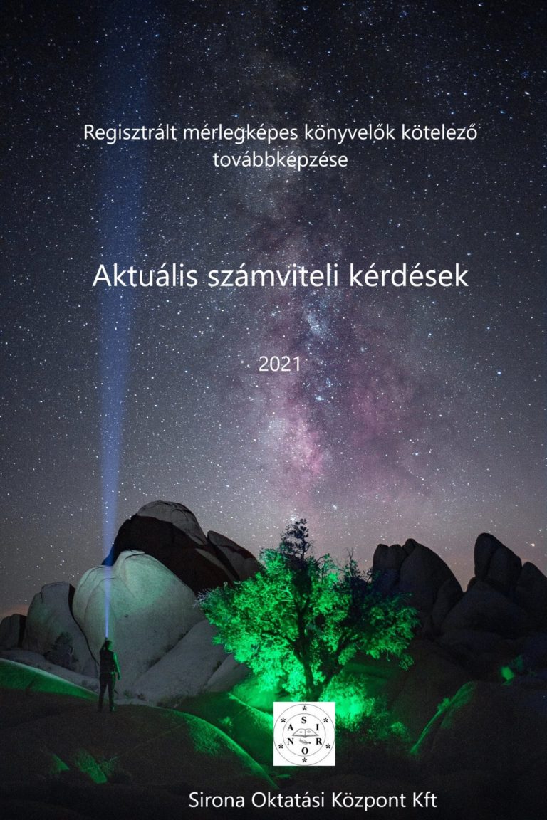Aktuális számviteli kérdések 2021