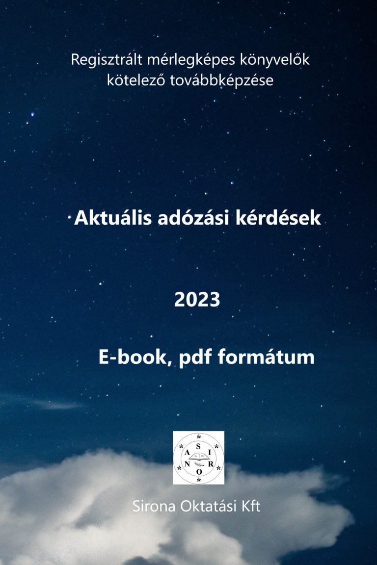 Aktuális adózási kérdések 2023