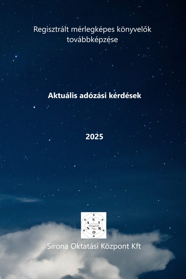 Aktuális adózási kérdések 2025