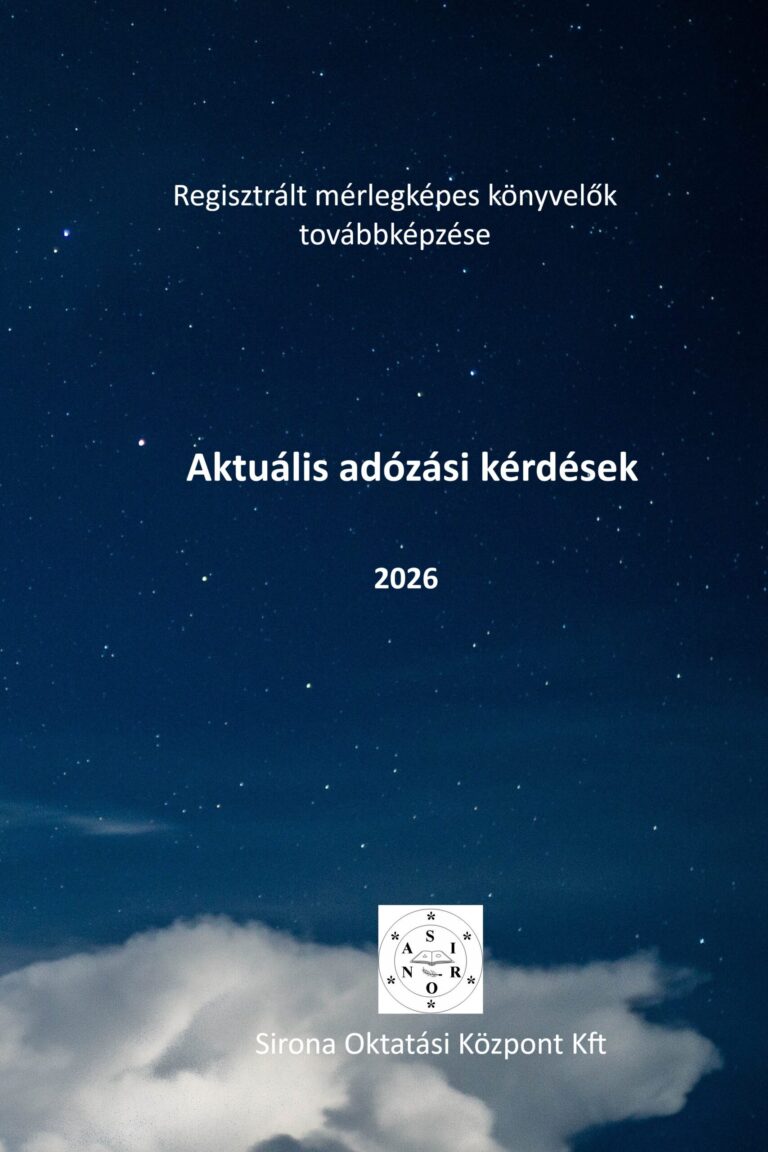 Aktuális adózási kérdések 2026