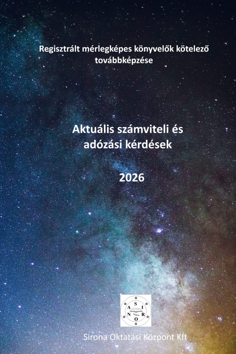 Aktuális számviteli és adózási kérdések 2026